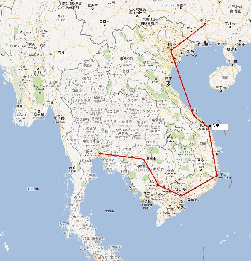 越南,柬埔寨,泰国的边界稍有形象理解了  北京-南宁-河内(1天)-顺化(1图片