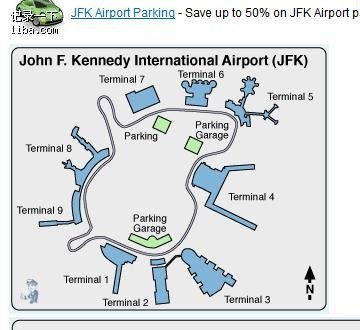纽约 肯尼迪机场 有9个候机楼图片