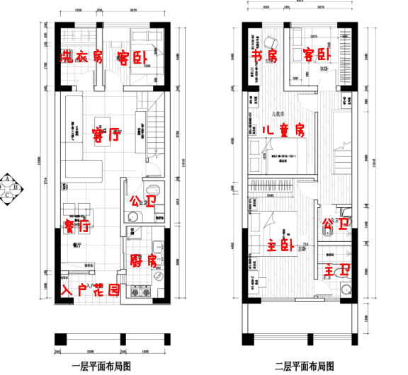 三间两层小楼设计图;
图片